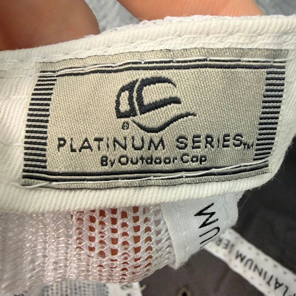 Outdoor Cap Platinum Series Wake Up Trim Down Gray White Mesh Trucker Hat